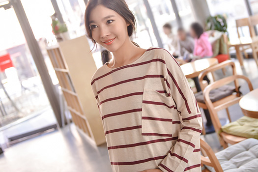 65737 - [임부복]코튼 단가라롱티