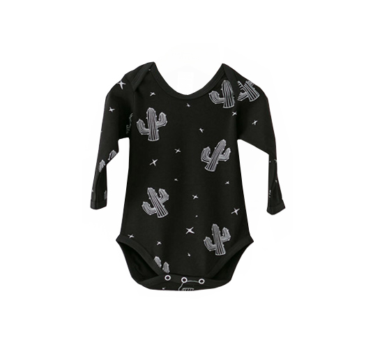 [Natura Organic] Natural Bamboo Cactus Long-sleeve Bodysuit ★Recommended for all seasons★