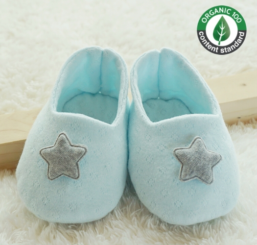[Ongari] Making organic star baby shoes (DIY) (blue-gray star decoration)