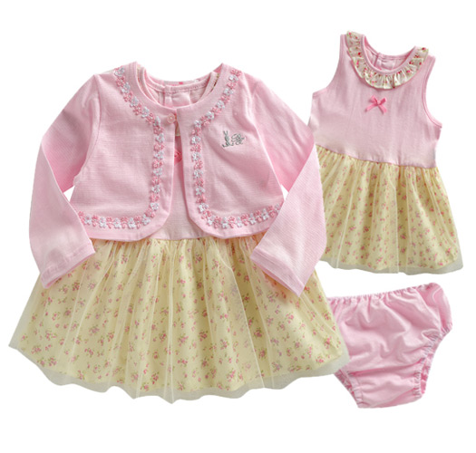 [Joy Multi] Korean Pink Spring Flower One-Piece Infant Suit 3 Types (3-24 months) 203480