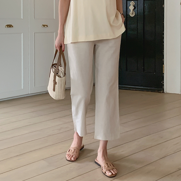 Maternity*My Daily Linen Baggy Pants
