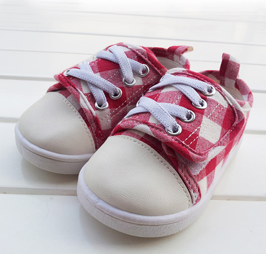 [Joy Multi] Red Check Children’s Shoes (130-150mm) 900069