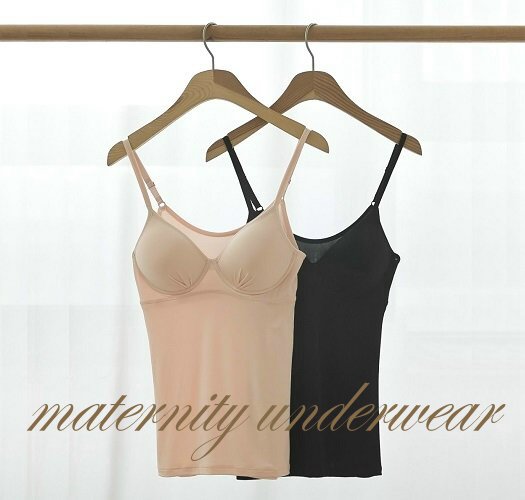 <font color="bb4b57"><b>[Limited time discount]</b></font><br> Ingyeon molded strap-adjustable maternity tank top