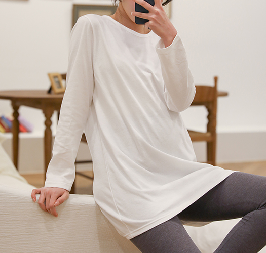 <b>[Special price 1+1]</b><br> Maternity*Long simple basic maternity t-shirt