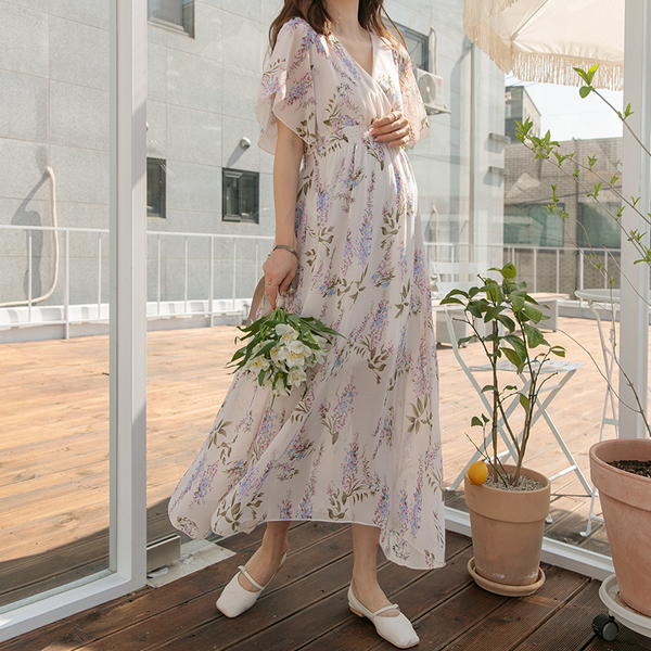 Maternity*Lilac Smoke Lab Maternity Dress