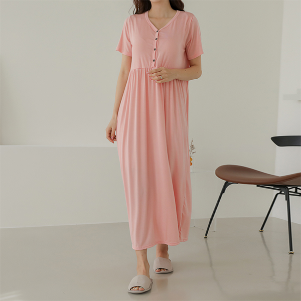 <b>[Limited-time discount]</b> Nursing clothes*One-of-a-kind Tsar maxi short-sleeved dress