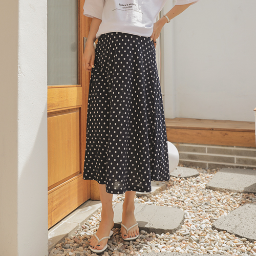 Maternity*Wang Dot Refrigerator Maternity Skirt