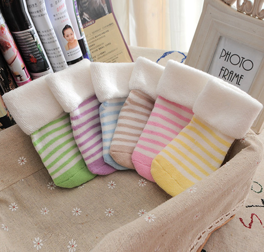 [Joy Multi] Hot Sale Stripe Baby Socks Random 1Piece 700093
