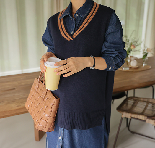 Maternity*Winnie Line Knit Vest