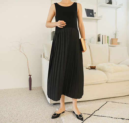 Maternity*All-wear pleated maternity dress