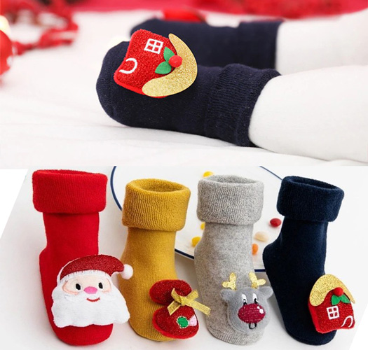[Joy Multi] Santa and Rudolph Baby Socks 4 Types 1 Set (SM) 204565
