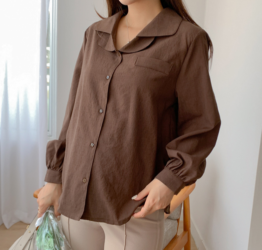 Maternity*Weasel Double Collar Blouse