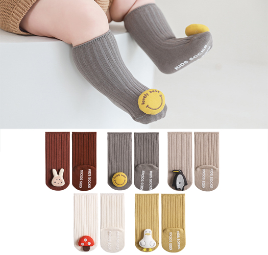 [Joy Multi] Penguin Duck Mushroom Infant Baby Socks Random 2 Pairs (XS-M) 204964