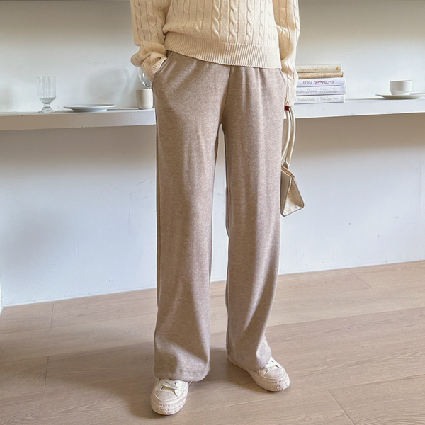 Maternity*Warm Wool Knit Overwide Maternity Pants