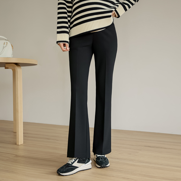 Maternity*Double Cheese Long Leg Boot Cut Maternity Pants (ver.napping)