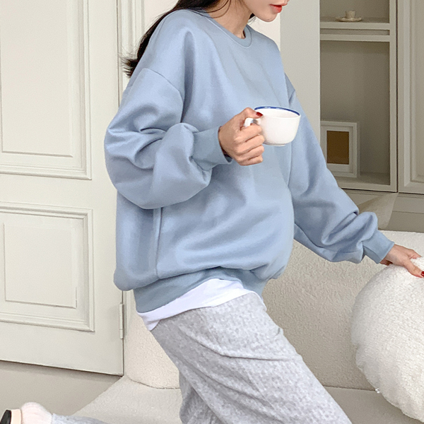 Maternity*line layered brushed sweatshirt