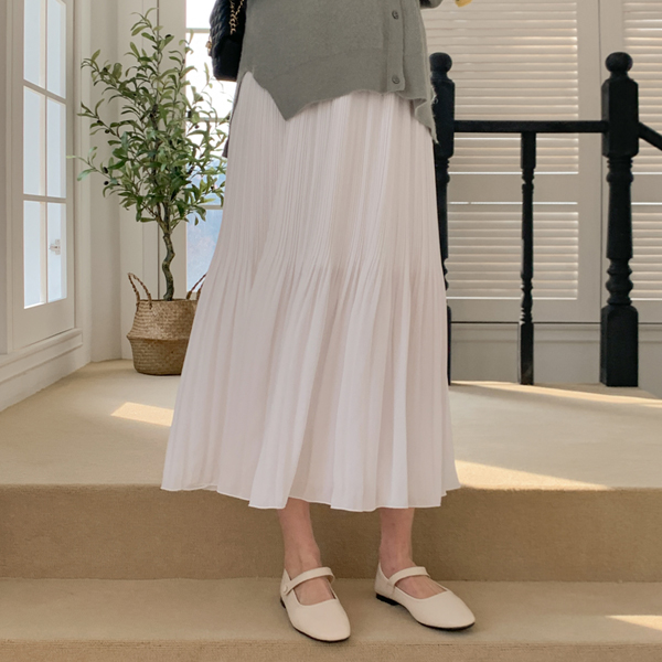Early to mid-term mom*Sharala pleated pleated banding skirt