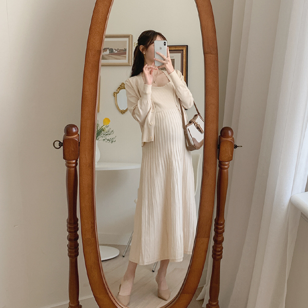 Maternity*Vanilla tank top set maternity dress