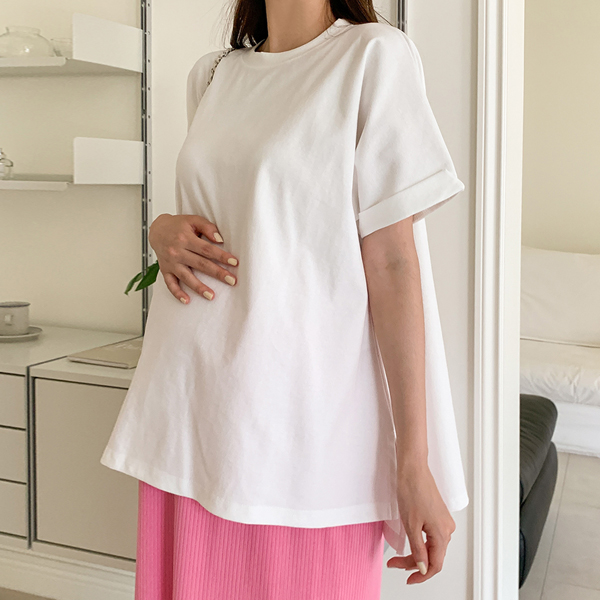 Maternity*Cabra sleeve mat slit t-shirt