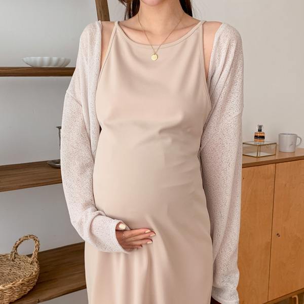 Maternity*Halterneck Cardigan Set Maternity Dress