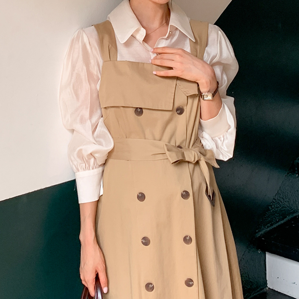 Maternity*Trench Bustier Maternity Dress