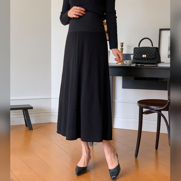 Maternity*All-purpose ribbed cover maternity skirt
