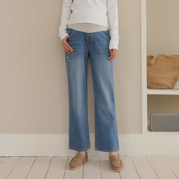 Maternity* Non-span wide maternity jeans