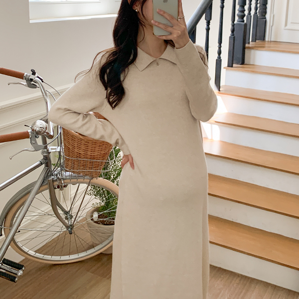 Maternity* Cami front and back buttons maternity dress