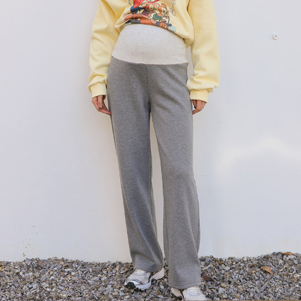 Maternity*Comfortable mink long wide maternity pants