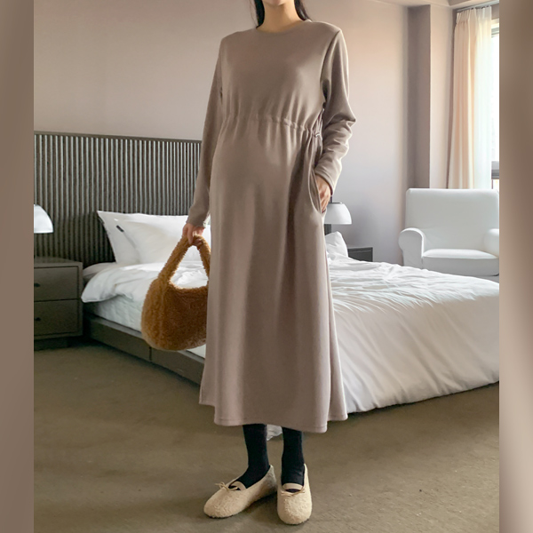 Maternity*Simple knit adjustable maternity dress