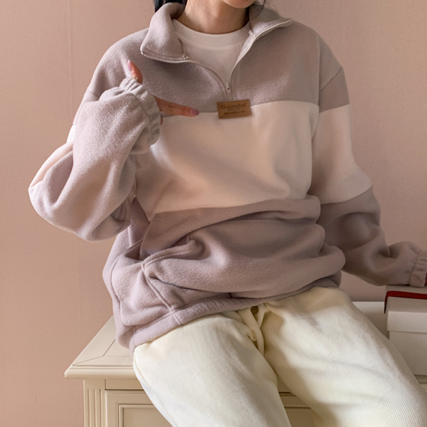 Maternity*wapen zip-up fleece sweatshirt