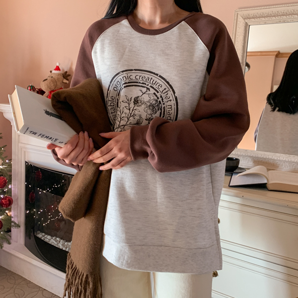 Maternity*Nature Raglan Maternity Sweatshirt (ver.napping)