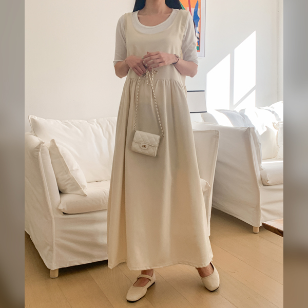 Maternity*Layered full tank top maternity dress