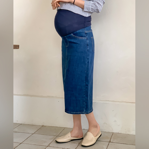 Maternity*Daily wear denim maternity skirt