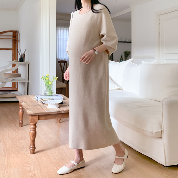 Maternity*Cami Rolling 8-quarter Maternity Dress