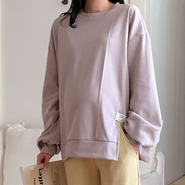 Maternity*Incision point loose fit sweatshirt