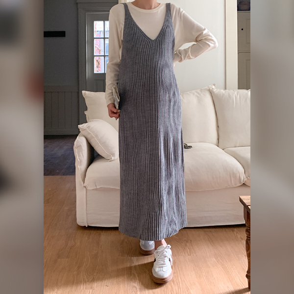 Maternity*Rib knit bustier maternity dress (2 sizes)