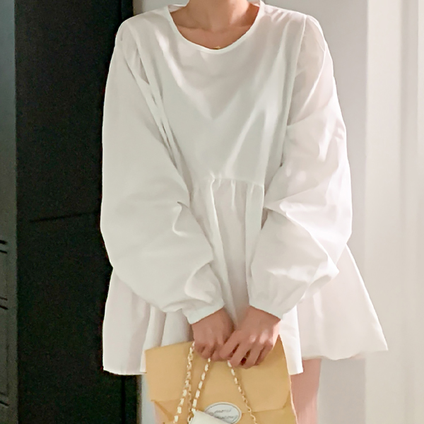 Maternity*Lovely shirring cotton blouse