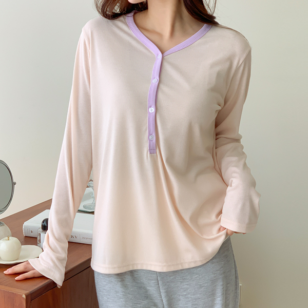 Nursing clothes * Shelling tight ribbed nursing t-shirt (available for pregnant women)