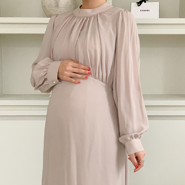 Maternity*High shirring Dline maternity dress