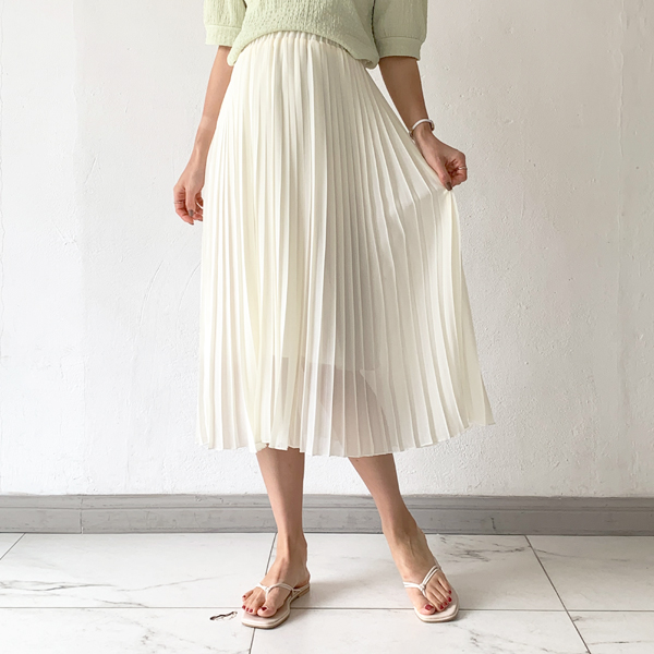 Early to mid-term mom*Lily pleated banding skirt