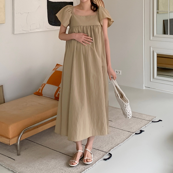 Maternity*Cool day banding maternity dress (can be worn front and back)