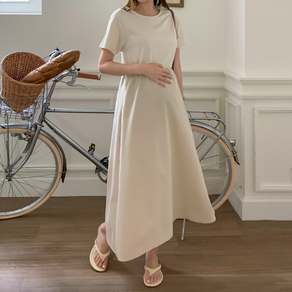 <b>[Limited-time discount]</b> Maternity*All-day layered cooling rustling maternity dress