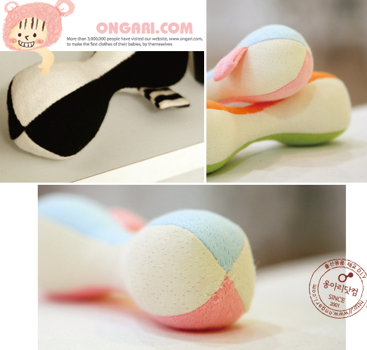 [Ongari] Making a simple peanut-shaped rattle (100% pure cotton) (Organic or Basic, Color choose)