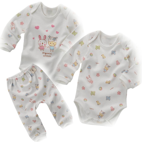 [Natura Organic] Organic cotton toy bodysuit (2 types) + pants (1 type) set product★ Recommended for all seasons★