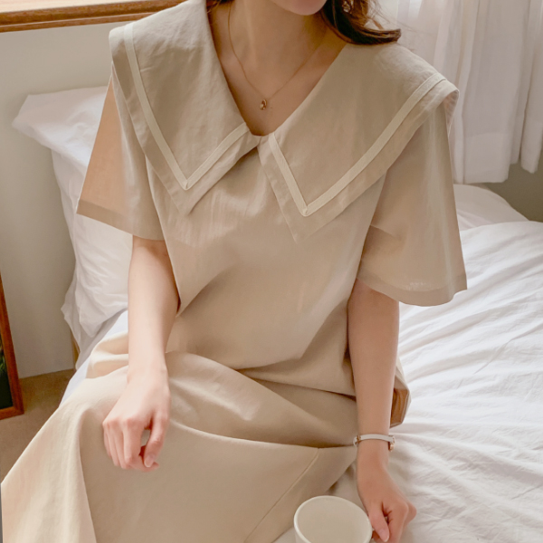 Maternity*Light linen monocera maternity dress