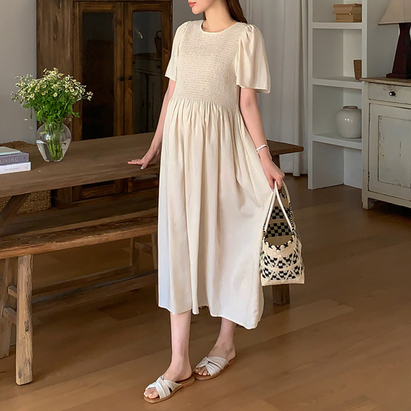 Maternity*Linen smoke wings maternity dress