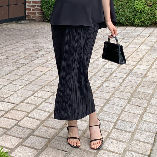 Maternity*Simple Daily Pleated Banding Maternity Skirt