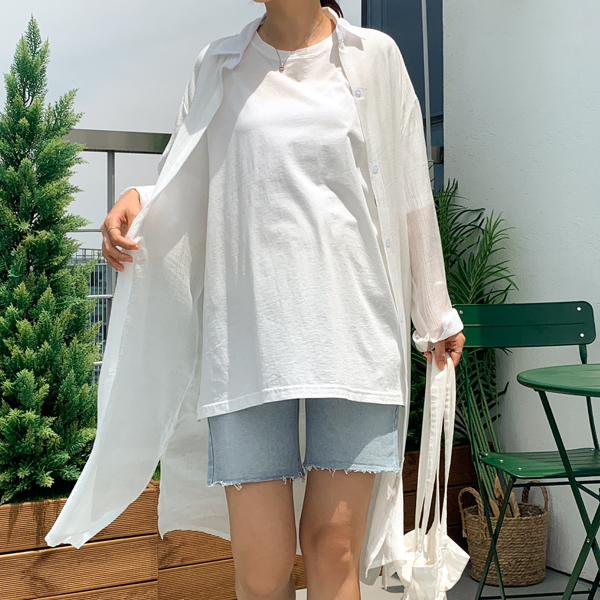 Maternity*See-through long shirt