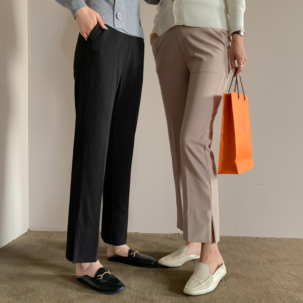 Maternity*Daily Pick Slit Slacks Maternity Pants